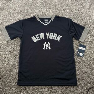 New York Yankees Navy and Gray T-Shirt